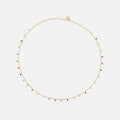 Cubic Zirconia Colored Stones Necklace