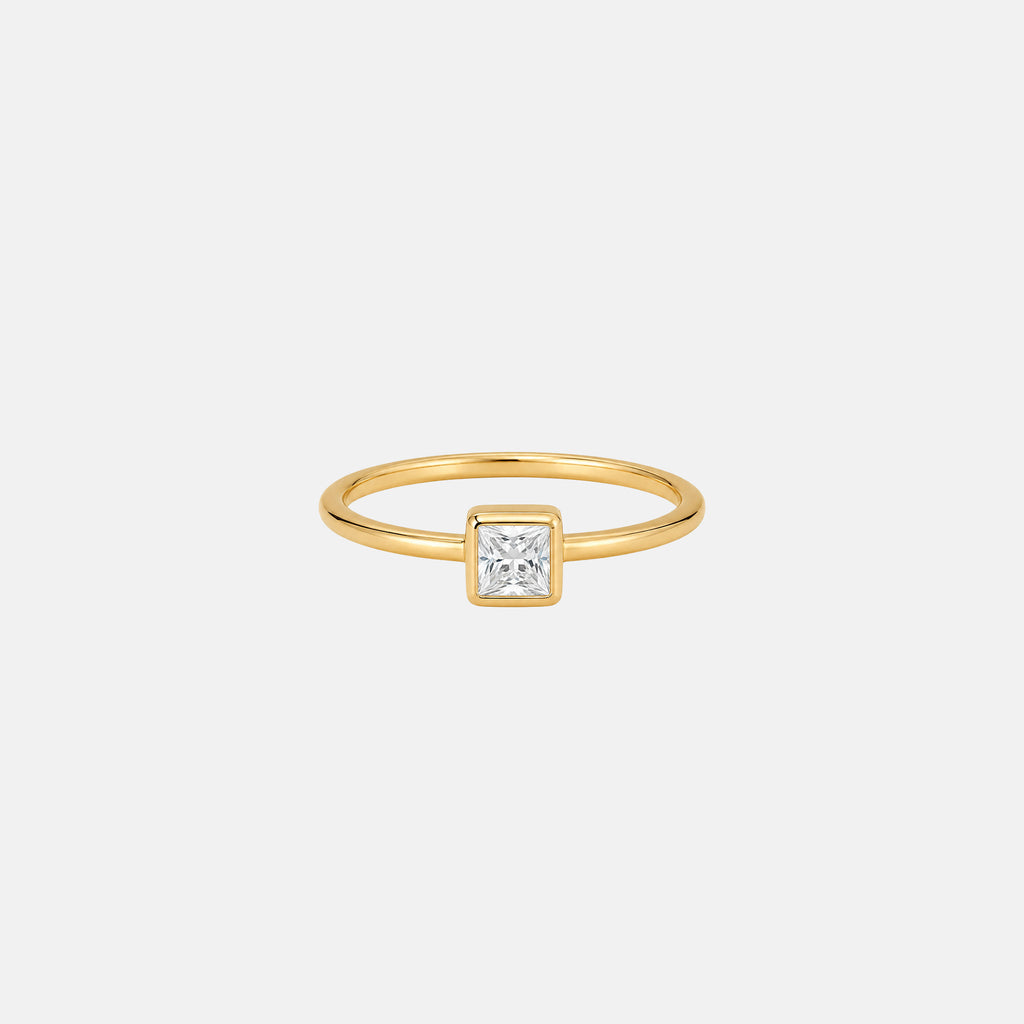 Square Solitaire Ring