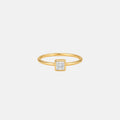 Square Solitaire Ring